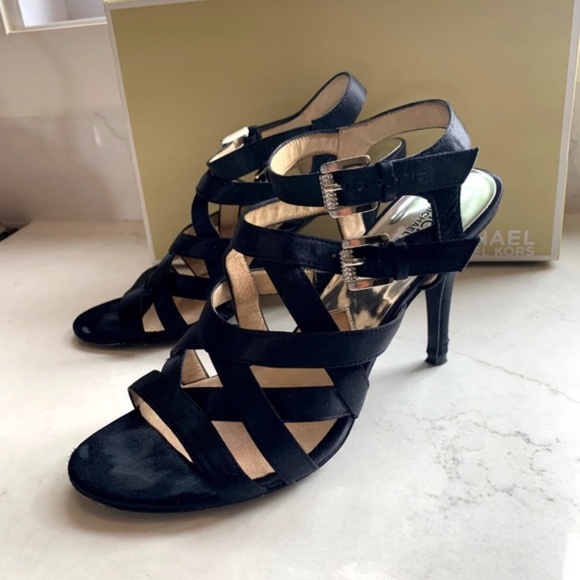Michael Kors Satin Strappy Sandals / Heels - Picture 3 of 7